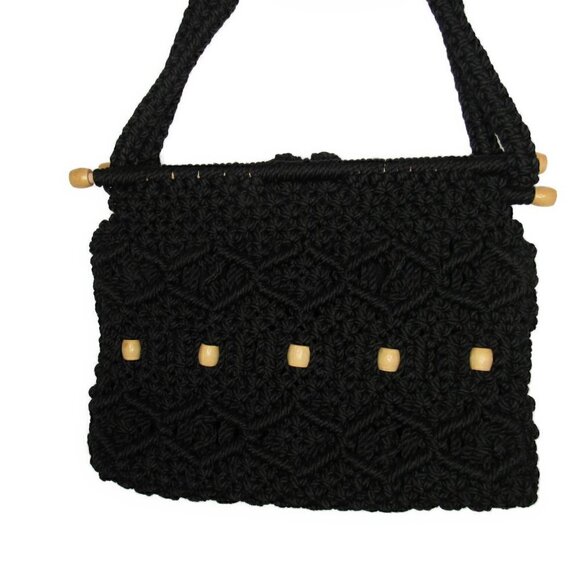 Vintage Handmade Macrame Purse - Picture 3 of 7